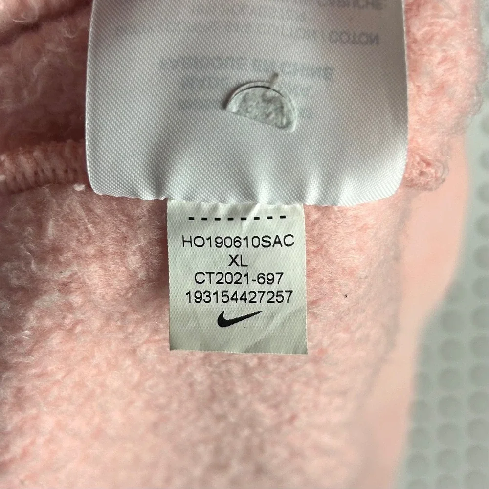 Nike Nikelab Hoodie X Olivia Kim XL CT2021-697 Bleached Coral Center Swoosh Pink